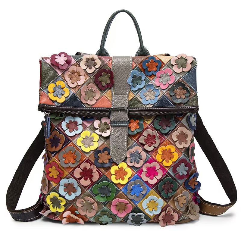 Women Bags Leather - Vintage Kadın Hakiki Deri Sırt Çantası