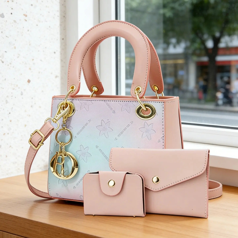 Women Bags And Purses - Degrade Baskılı Çapraz Askılı Omuz Çantası