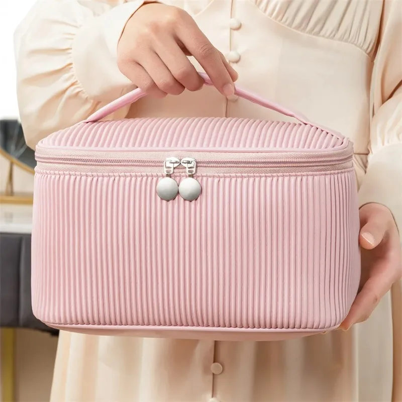 Women Bags Leather - Sevimli Düz Renk PU Deri Makyaj
