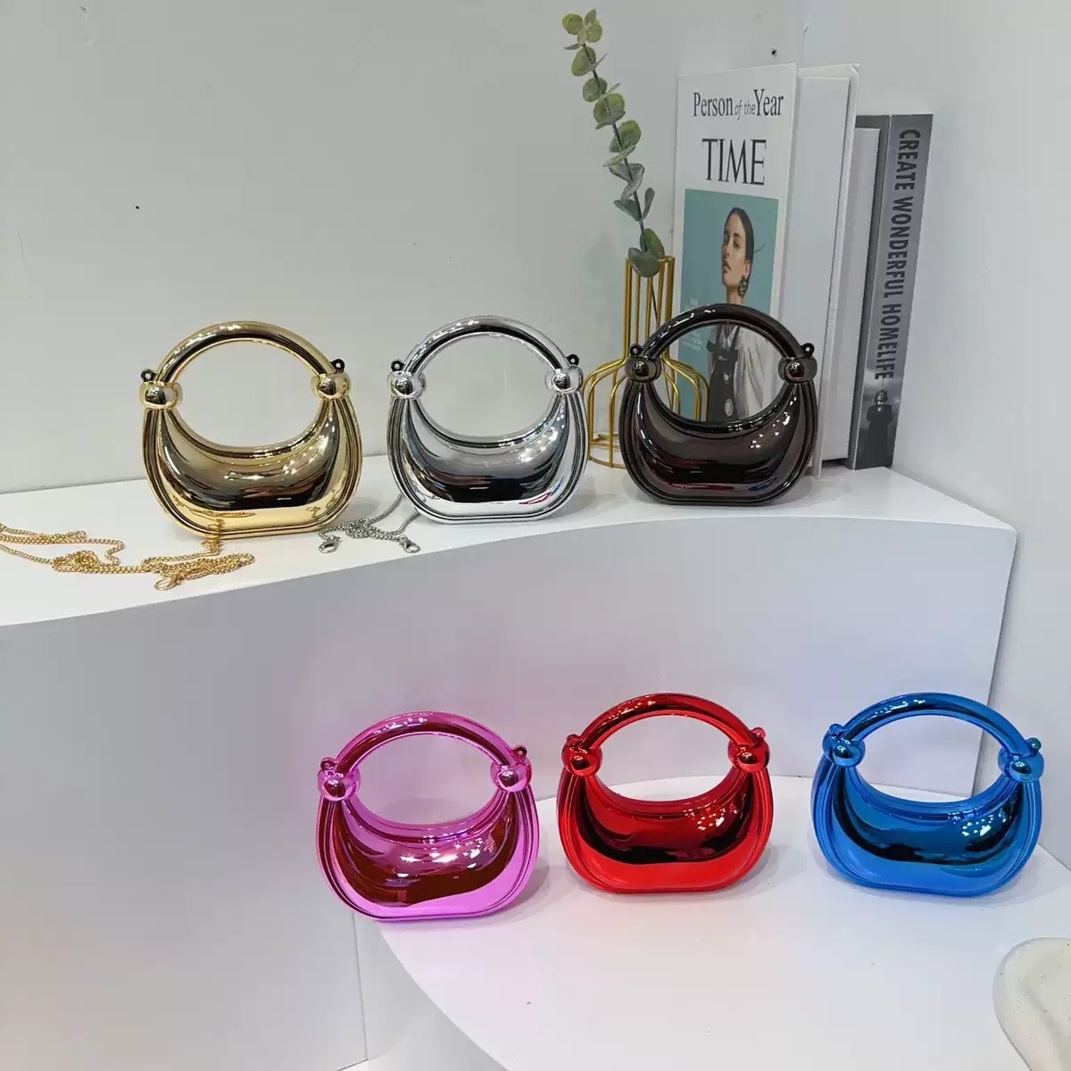 Women Bags Max - Mini Altın Gece Çantası Çantalar ve