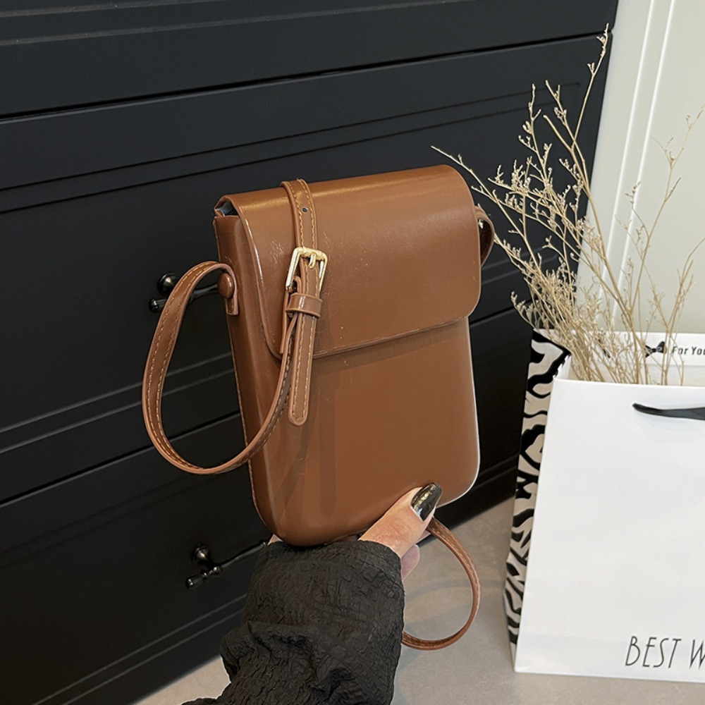 Women Bags Leather - PU Deri Kapaklı Çapraz Askılı Çanta