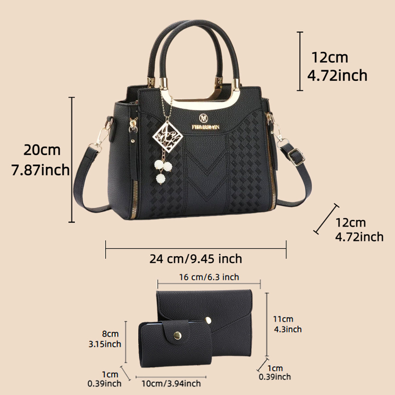 3 parçalı çanta seti, liçi des - Women Bags Leather incelemesi ve fiyatı