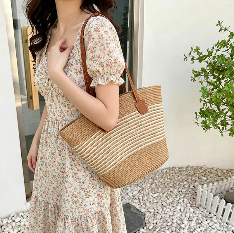 CLAREGQI Kadın Çizgili Hasır Ç - Women Bags Leather incelemesi ve fiyatı