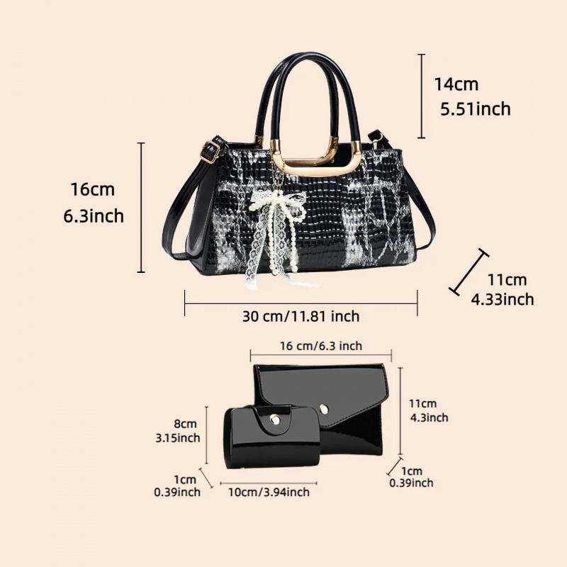Kadın Çanta Seti, Timsah Desen - Women Bags Leather incelemesi ve fiyatı